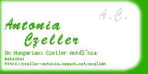 antonia czeller business card